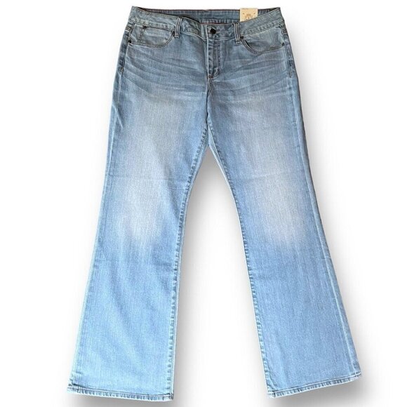 Talbots Womens Signature Boot Cut Jeans Sz 14 Blue Stretch Denim 32" Inseam - Picture 1 of 8
